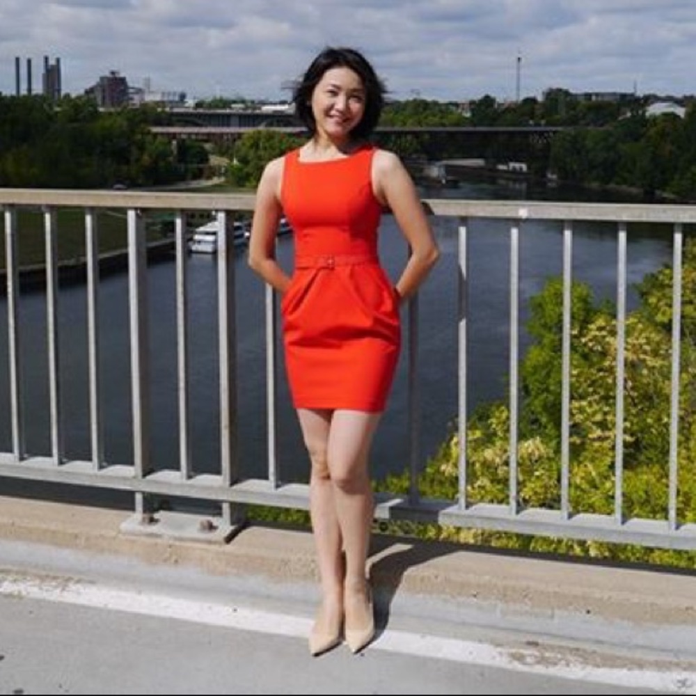 ASOS red tulip dress
